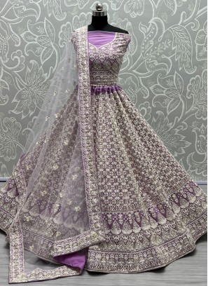 Fetching Lavender Net Lehenga Choli