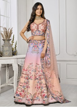 Fetching Swarovski Satin Silk Designer Lehenga Choli