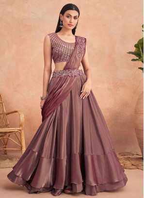Fine Sequins Art Silk Trendy Saree