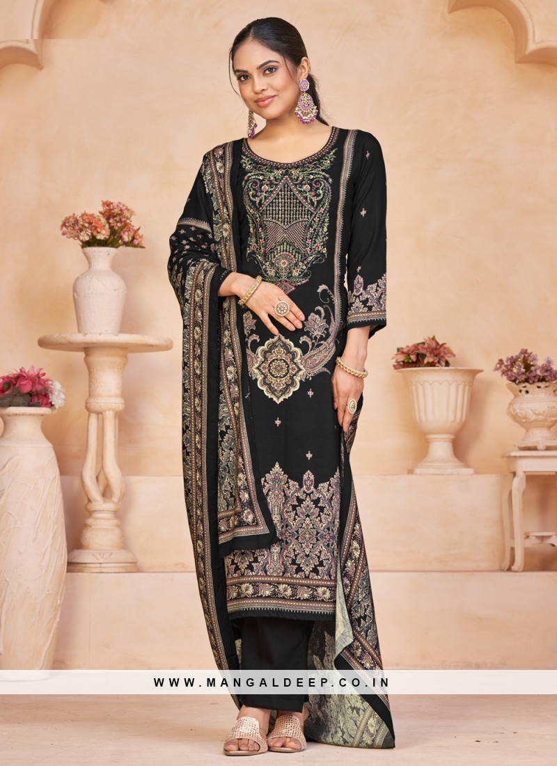 LIBOZA Ethnic Salwar Suit Set with Dupatta for Women Black - Heavy Work  Kurta Sets with Special Embroidery for Ladies & Girls with Stitched Pant :  Amazon.in: Fashion