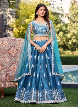 Flattering Blue Readymade Lehenga Choli