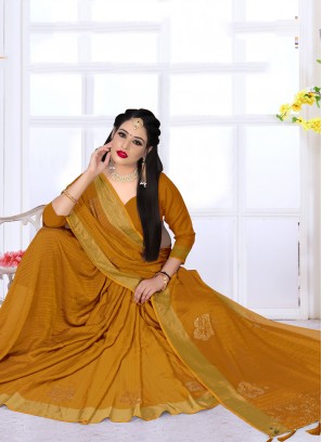 Flattering Mustard Bollywood Saree