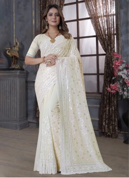Flattering Sequins Contemporary Style Saree