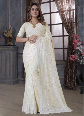 Flattering Sequins Contemporary Style Saree