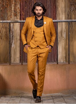 Flaunt In Bold, Mustard Suit Set