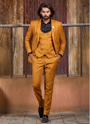 Flaunt In Bold, Mustard Suit Set