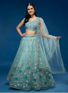 Flawless Embroidered Net Trendy Lehenga Choli