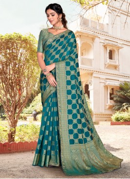 Flawless Morpeach  Contemporary Style Saree