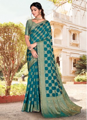 Flawless Morpeach  Contemporary Style Saree