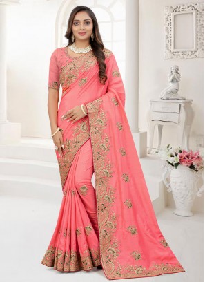 Flawless Red Classic Saree