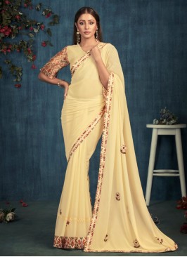 Flawless Yellow Casual Classic Saree