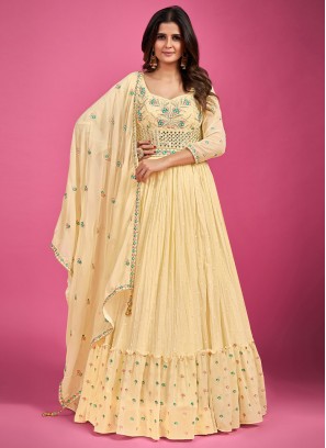 Flawless Yellow Sangeet Gown 