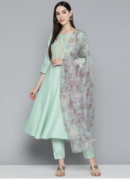 Floral Cotton Silk Ceremonial Readymade Salwar Suit