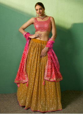 Floral Embroidered Georgette Designer Lehenga Choli