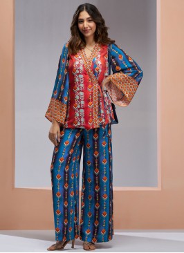 Floral Silk Party Casual Kurti