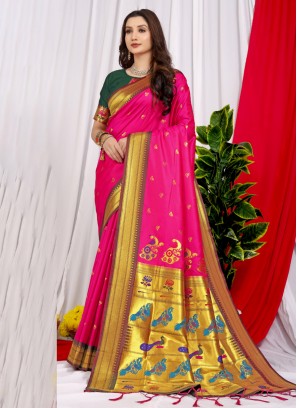 Fuchsia Thread Classic Saree