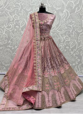 Genius Pink Multi A Line Lehenga Choli