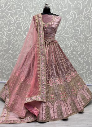 Genius Pink Multi A Line Lehenga Choli