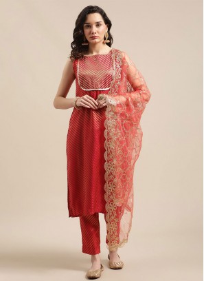 Genius Stripe Print Poly Cotton Trendy Salwar Kameez