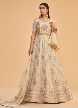 Georgette Beige Trendy Salwar Suit