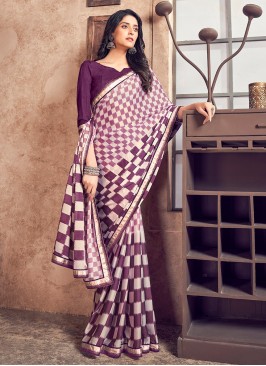 Georgette Classic Saree in Multi Colour