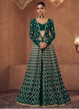 Georgette Green Trendy Salwar Kameez