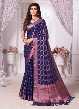 Georgette Purple Designer Saree