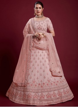 Georgette Thread Trendy Lehenga Choli in Pink