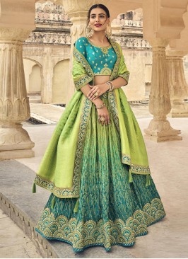 Gilded Banarasi Silk Resham Trendy Lehenga Choli