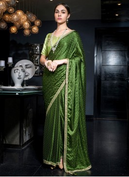 Gilded Green Contemporary Saree