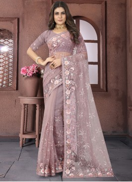 Gilded Mauve  Contemporary Style Saree