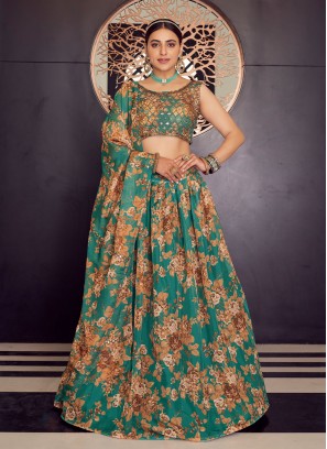 Gilded Sequins Organza Lehenga Choli