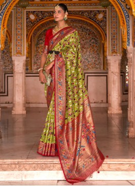 Gilded Weaving Patola Silk  Trendy Saree