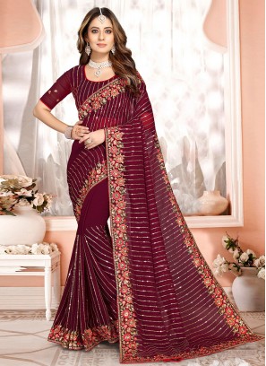 Gilded Zari Engagement Designer Traditional Saree