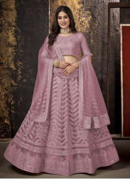 Girlish Net Engagement Trendy Lehenga Choli