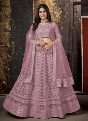 Girlish Net Engagement Trendy Lehenga Choli