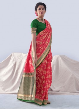 Girlish Organza Weaving Classic Saree