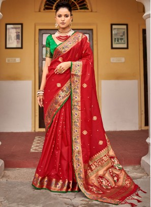 Girlish Weaving Festival Traditional Saree