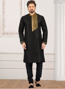 Glamorous Black Color Designer Kurta Payjama