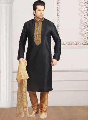 Glamorous Black Color Designer Kurta Payjama