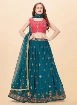 Royal Green Sparkle Rajwadi Silk Bridal Lehenga Choli Ensemble