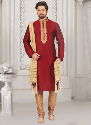 Glamorous Maroon Color Designer Kurta Payjama