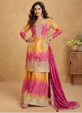 Gleaming Chinon Sequins Rani and Yellow Trendy Sal