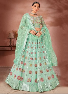 Gleaming Thread Work Ceremonial Designer Lehenga C