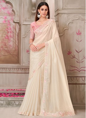 Glorious Satin Silk Reception Designer Saree