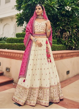 Glorious Sequins Viscose Off White Designer Lehenga Choli