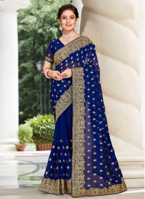 Glorious Zari Georgette Classic Saree