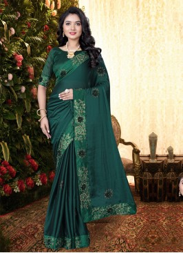 Glossy Classic Saree For Festival