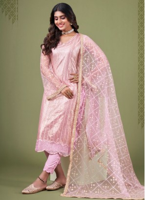 Glowing Sequins Straight Salwar Kameez