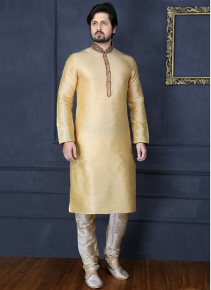 Gold Art Banarasi Silk Kurta Pajama